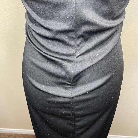 chicme Black Lace Mock Neck Open Back Sparkle Cocktail Dress XL - Picture 9 of 16